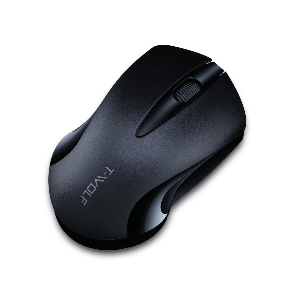 T-WOLF Q2 2.4G Wireless Optical Office Mouse 3 Button 1200 DPI Ergonomic Gaming Mouse for PC/Laptop White
