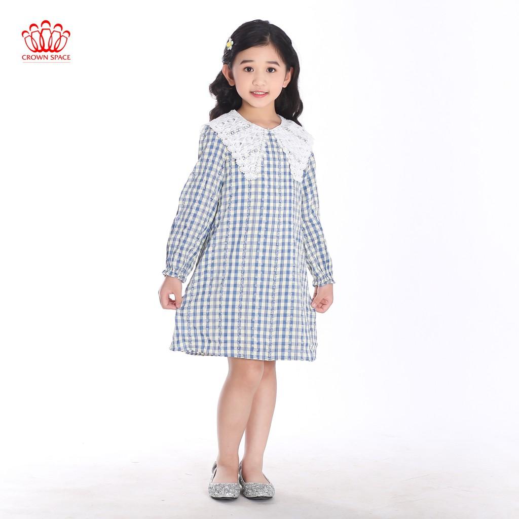 Váy Thu Đông Cao Cấp Crown Space Hai Lớp Dành Cho Bé Gái CKGL2811513 Size 13-27kg