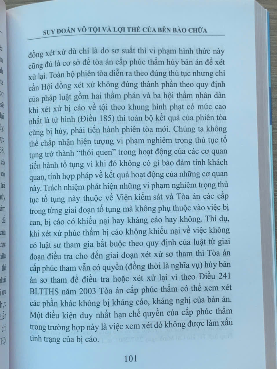 Suy đoán vô tội và lợi thế của bên bào chữa