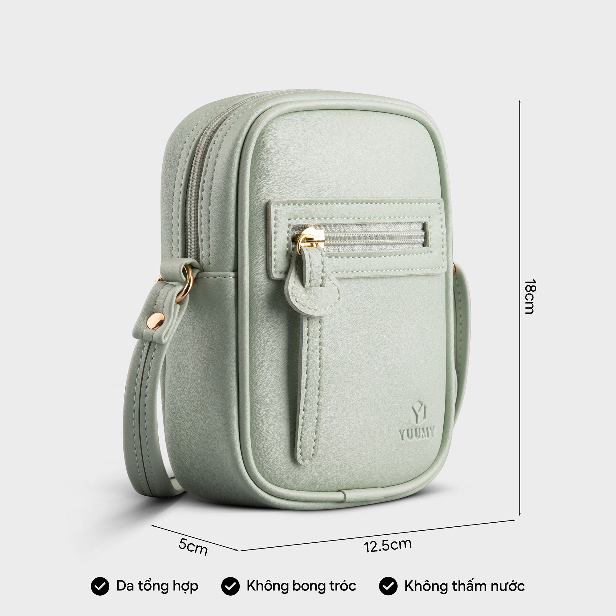 Túi Yuumy ( Thời trang nữ đi chơi size 13 - Túi đeo chéo da Seasand YN132 )