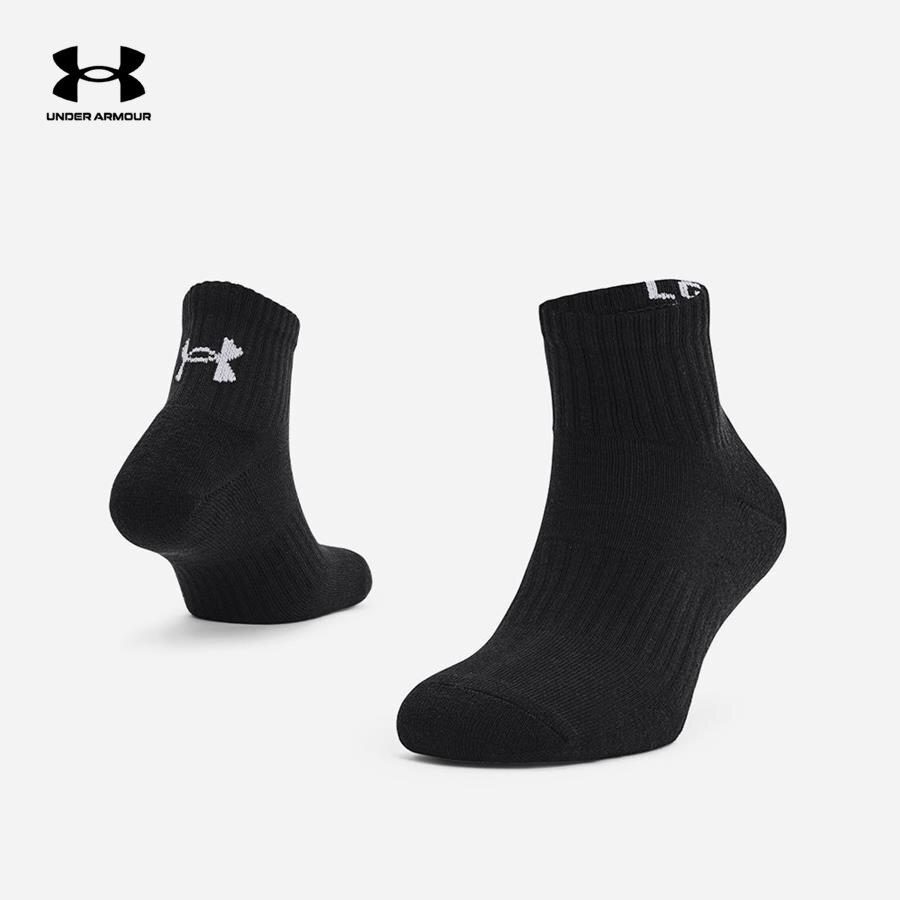 Vớ thể thao unisex Under Armour Core Qtr 3Pk - 1358344-001