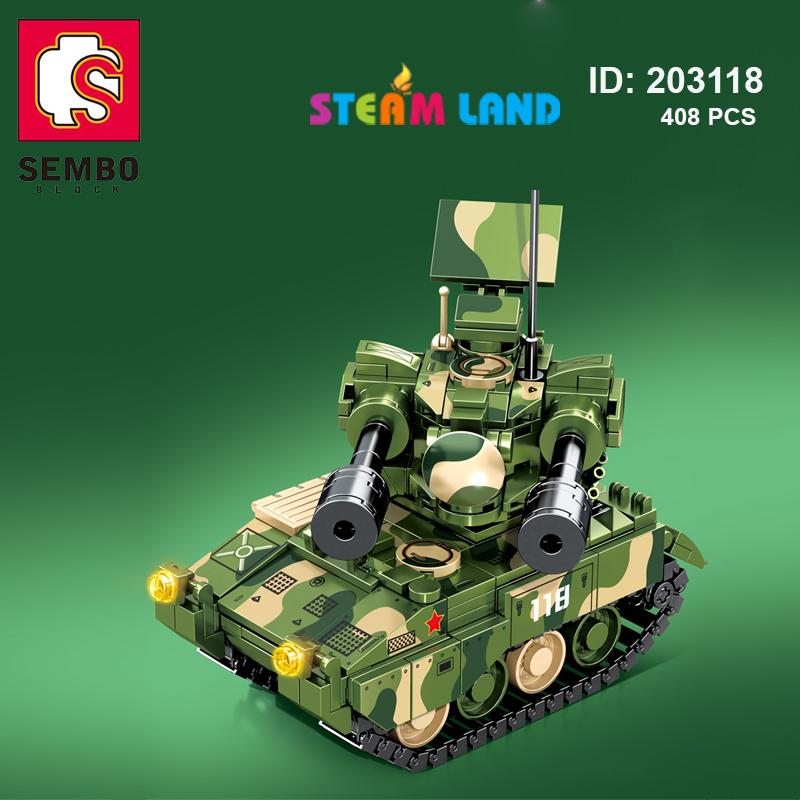 Đồ Chơi Lắp Ráp, Xếp Hình cho bé trai từ 6 tuổi Xe Tăng Chiến Đấu Đặc Dụng - SEMBO 203118