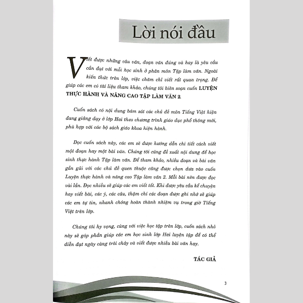 Luyện Thực Hành Nâng Cao Tập Làm Văn Lớp 2 (Biên Soạn Theo Chương Trình Giáo Dục Phổ Thông Mới - Dùng Chung Cho Các Bộ Sách Giáo Khoa Hiện Hành)