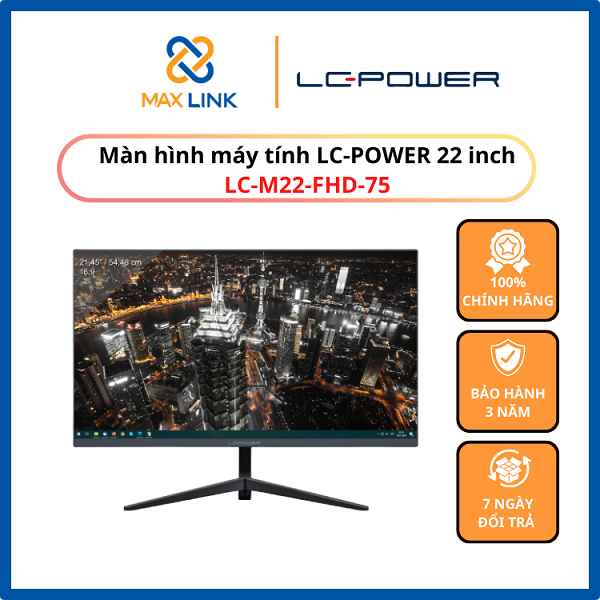 Màn hình máy tính LC-POWER 22 inch LC-M22-FHD-75 Hàng chính hãng