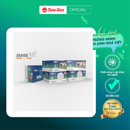 Combo chiếu sáng thông minh gồm 4 đèn Downlight AT16.RM 90/7W và 1 bảng điều khiển không dây