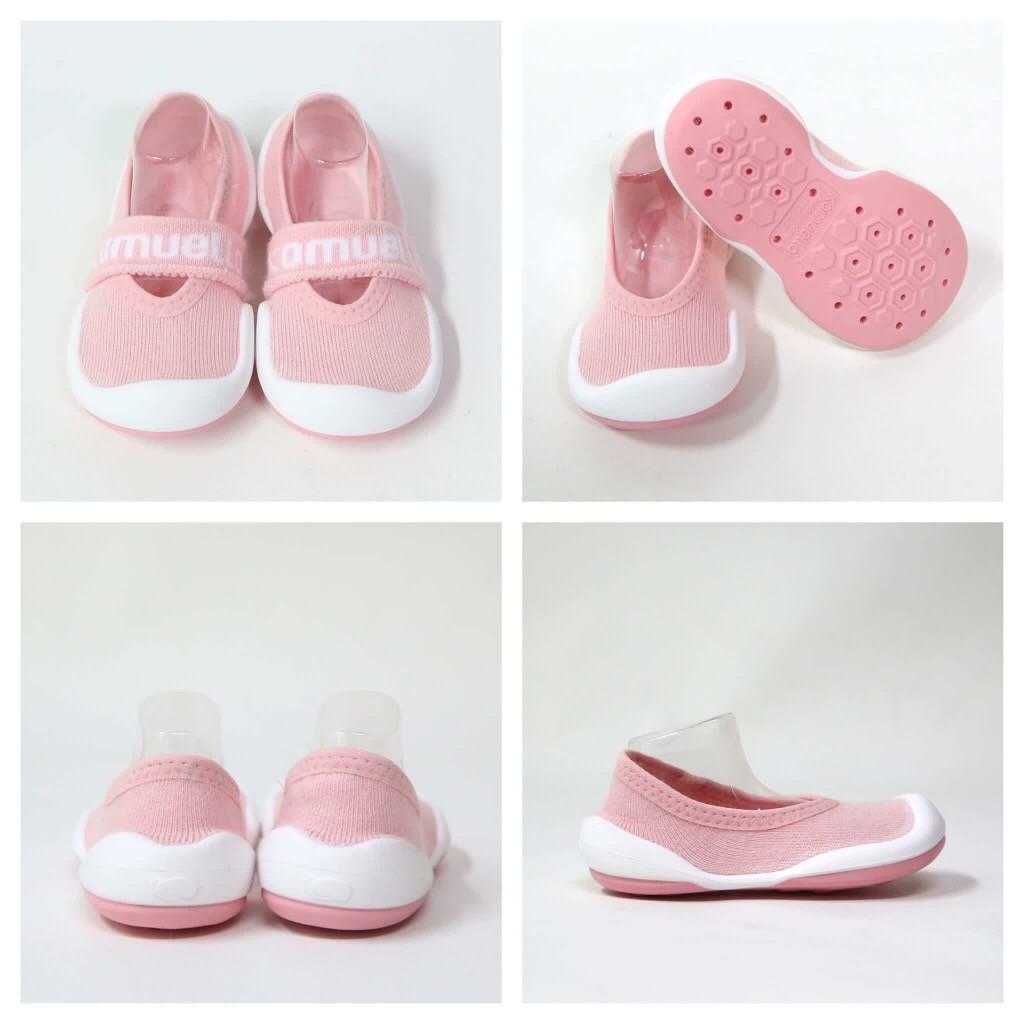 GIÀY TẬP ĐI BÉ CƯNG MADE IN KOREA flat pink