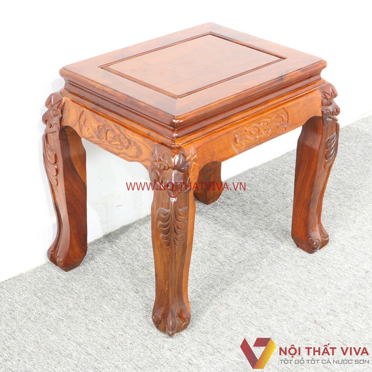 Bộ Bàn Ghế Salon Gỗ Hương Chạm Đào 6 Món Tay 10