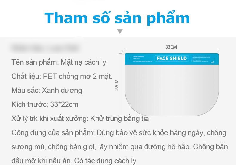 Kính Che Mặt Chống Giọt Bắn, Bảo Vệ Mặt.