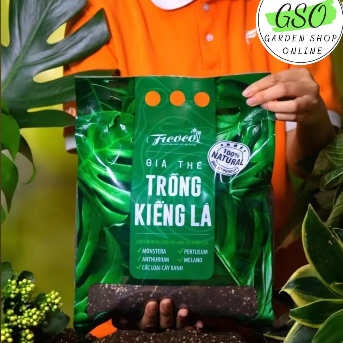 ĐẤT TRỒNG - GIÁ THỂ TRỒNG KIỂNG LÁ 7L 1.6KG - FICOCO
