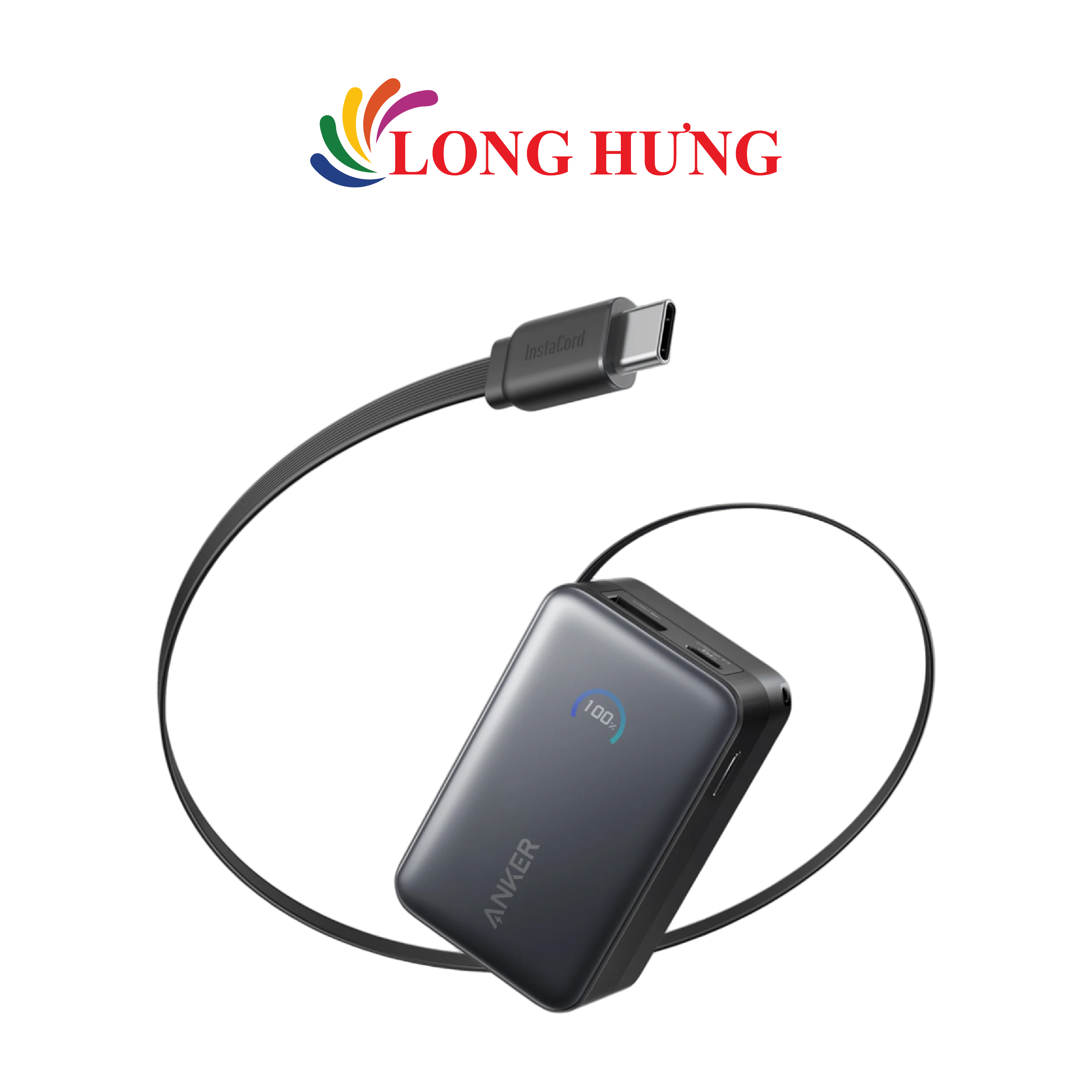 Sạc dự phòng Anker Zolo Power Bank USB-C Cable 45W 10000mAh A1638 - Hàng chính hãng