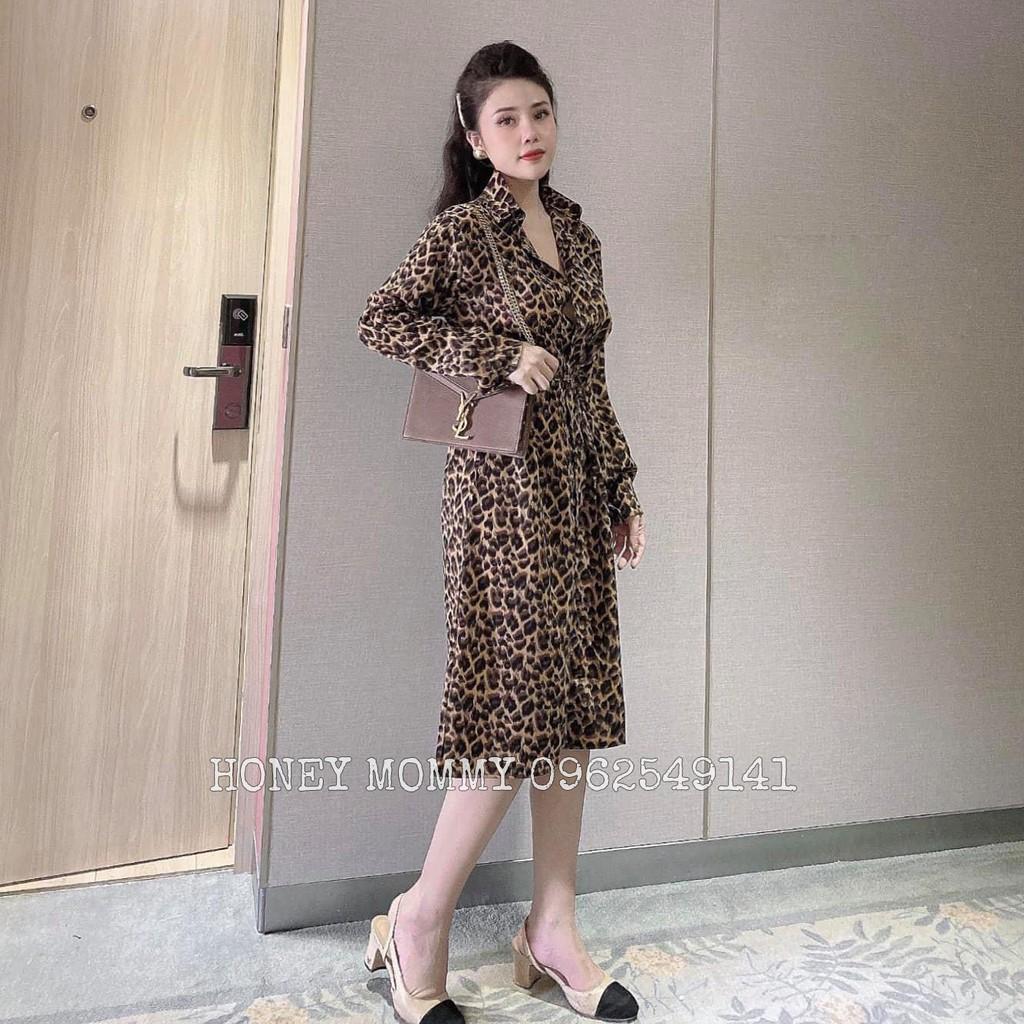 Váy Bầu Sơ Mi Kèm Đai Thắt Eo Váy Bầu Công Sở Dáng Dài HD4602 Honey Mommy