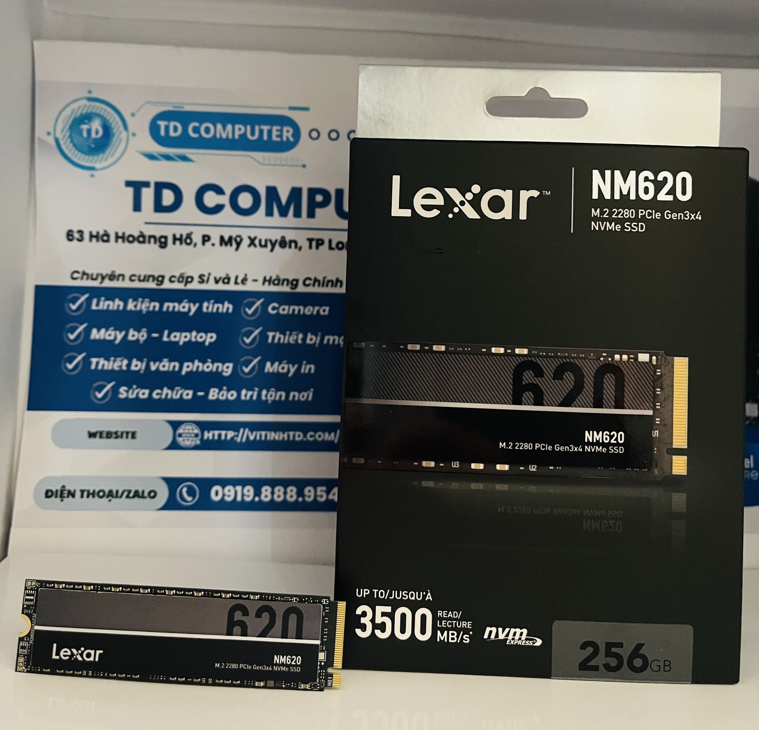 Ổ cứng SSD M.2 Lexar NM620 256GB NVMe 2280 PCle Gen 3x4 - Hàng chính hãng DigiWorld phân phối