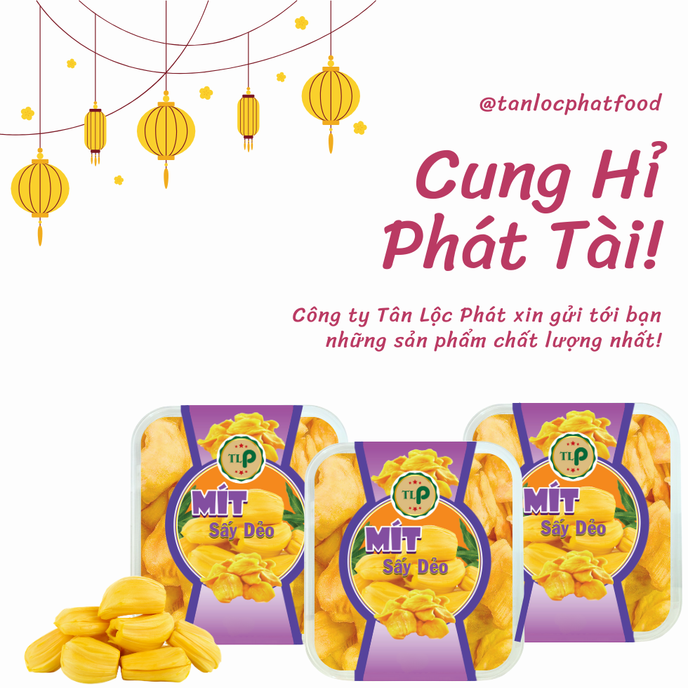 [HỘP TẾT] Mít Thái Sấy Dẻo Tân Lộc Phát Hộp 350g