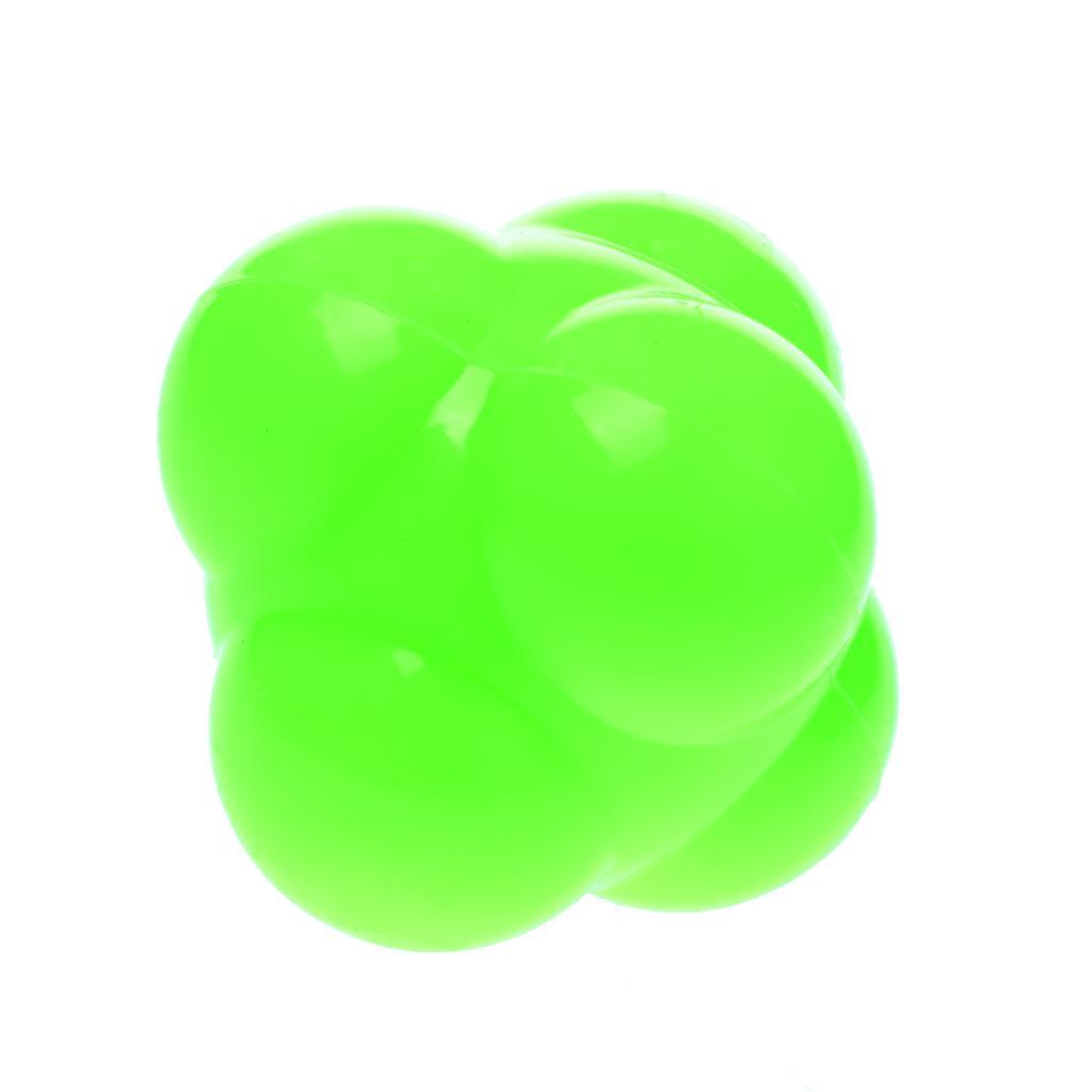 Six-Sided High-Bounce Reaction Ball, for Multi Sports Speed Agility Training Tool - Soft Toughness &amp; Premium - 3 Colors for Selectable