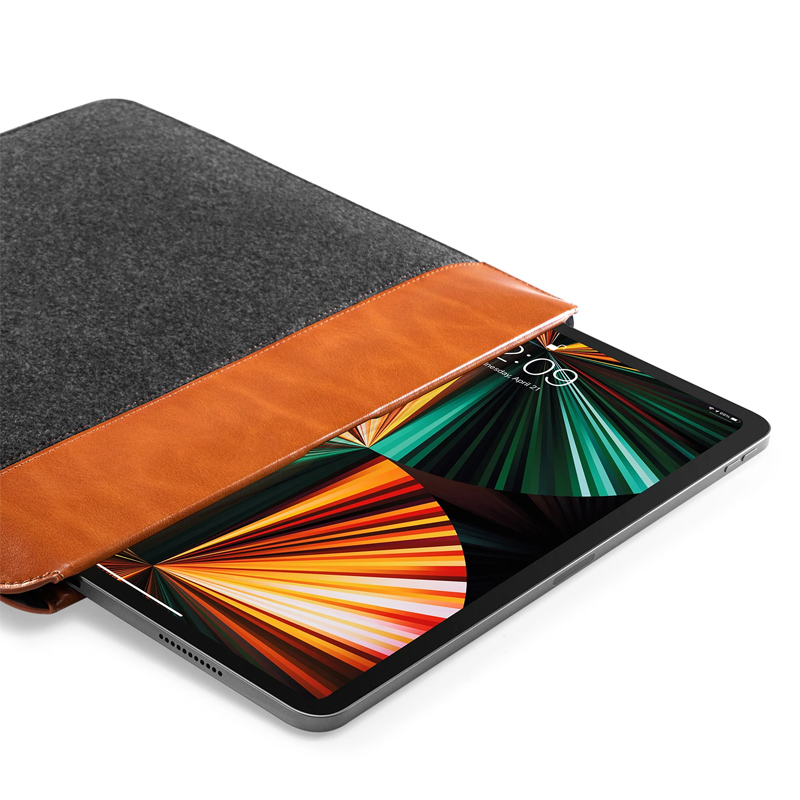Túi Chống Sốc TOMTOC (USA) Felt Và PU Leather Cho iPad 9.7&quot;-11&quot;/iPad Pro 12.9&quot; - Hàng Chính Hãng