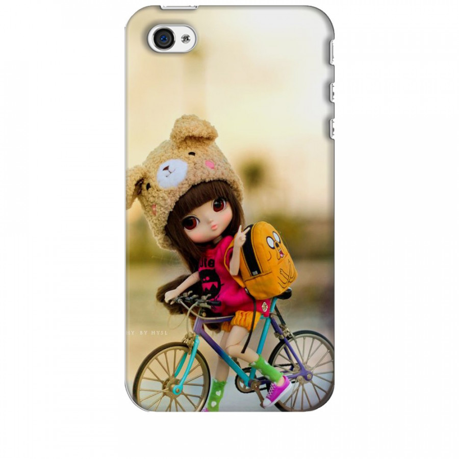 Ốp lưng dành cho điện thoại IPHONE 4 Baby anh Bicycle Mẫu 2
