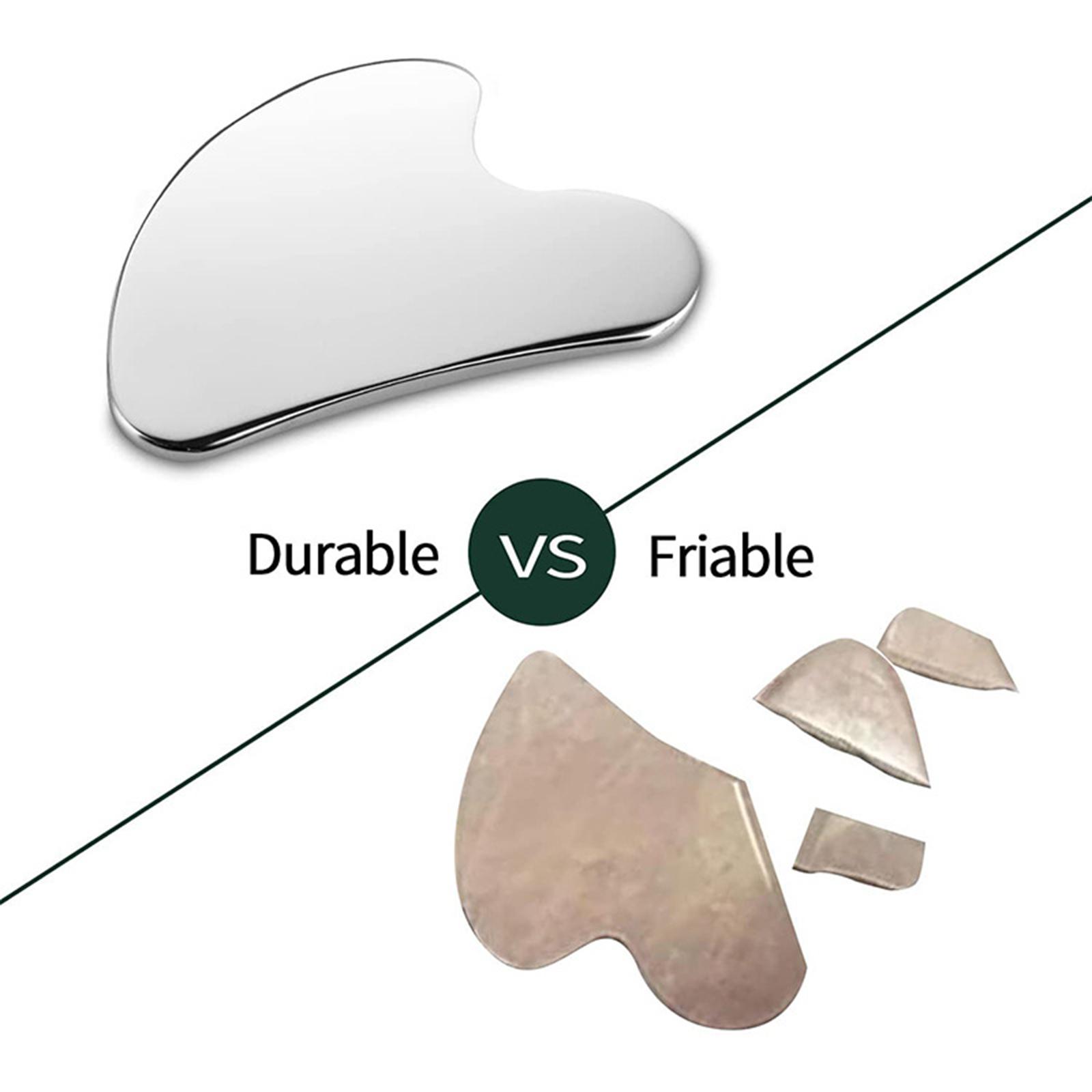 Stainless Steel Massage Scraping Tool for Face Body Skin Stainless Steel Scraper Facial Tool Metal Face Massager Board