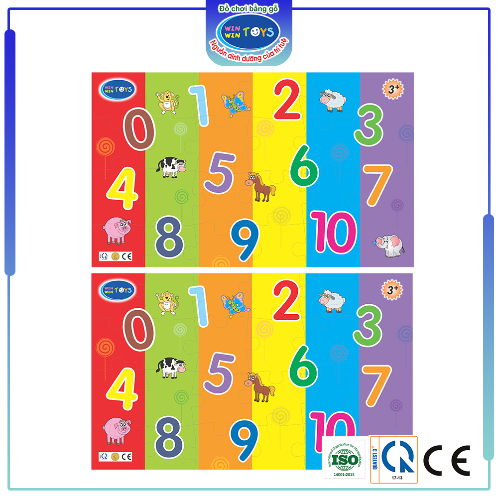 Đồ chơi gỗ Bé vui học số | Winwintoys 67442 | Phát triển trí tuệ và làm quen toán học | Đạt tiêu chuẩn CE và TCVN