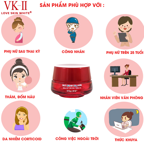 Kem Nâng Cơ Lão Hóa Trắng Da VK II 35g