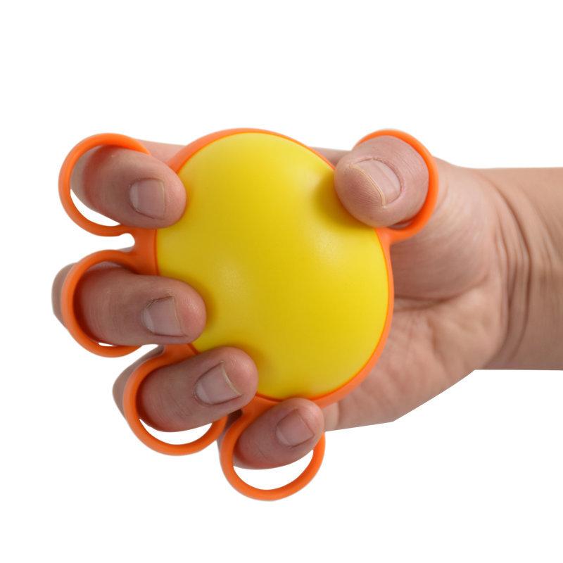 1 PC25LB ngón tay kẹp bóng mát -mát phục hồi chức năng đào tạo người cao tuổi tập thể dục bóng bằng tay. Color: Yellow