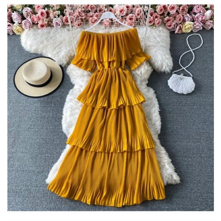 ĐẦM MAXI TẦNG TRỄ VAI