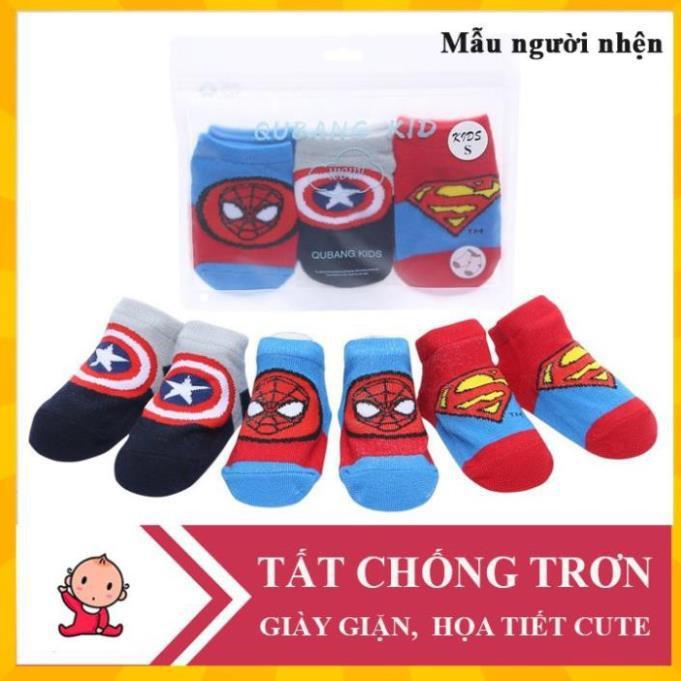 Set 5 đôi tất chống trượt Qubang kid cho bé