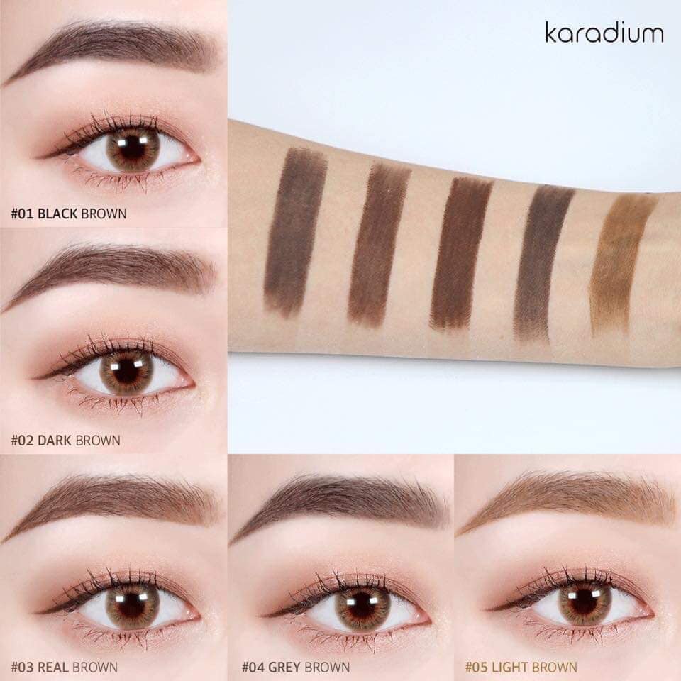 Chì kẻ mày nét siêu mảnh, lâu trôi Hàn Quốc Karadium Auto Eyebrow Pencil 0.18g