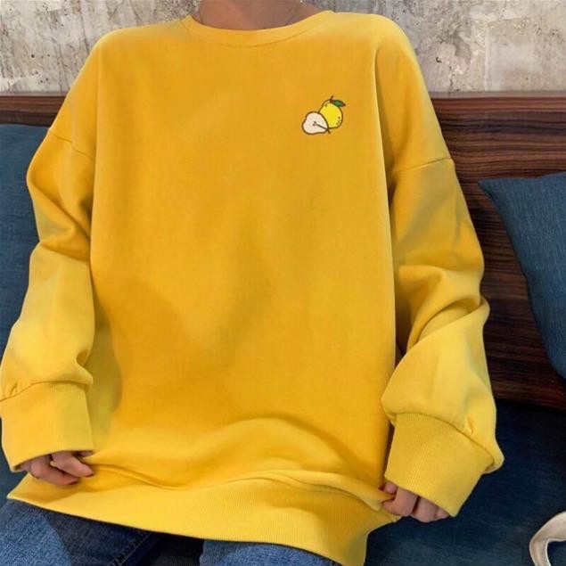 Áo Sweater Nỉ Bông Trái Cây Thêu - TM05