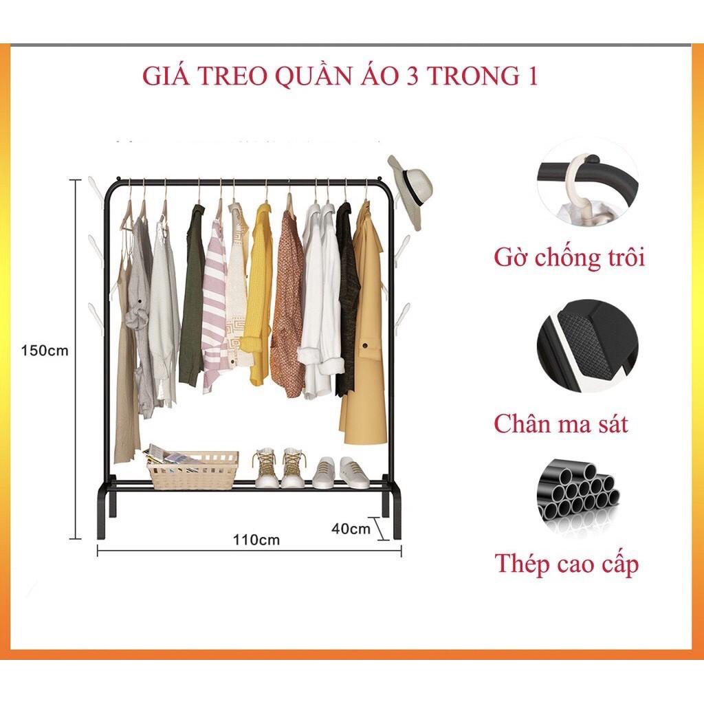 Kệ treo quần áo chữ U khung thép