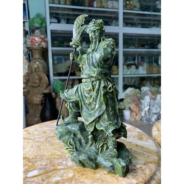 Tượng Quan Công Đá Đúc - cao 26.5cm