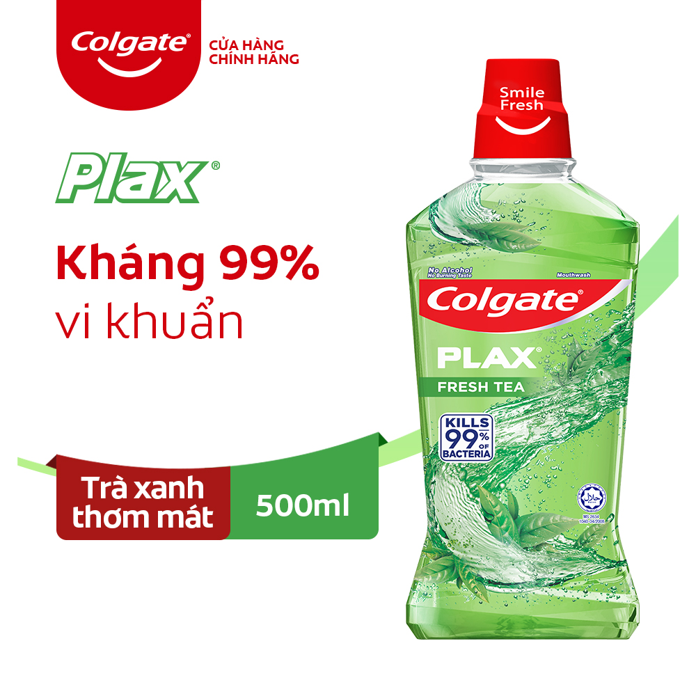 Nước súc miệng Colgate diệt 99% vi khuẩn Plax trà xanh 250ml