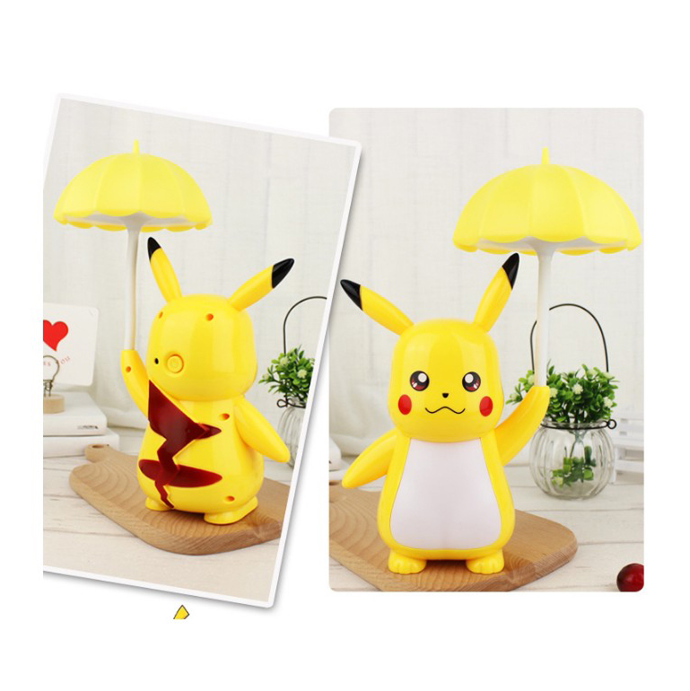 Đèn sạc Pikachu siêu dễ thương 3 chế độ sáng Tặng Kèm Bộ 3 bút bi nước cao cấp