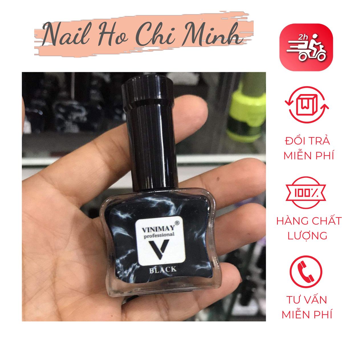 [HCM]Loang cồn đen, trắng Vinimay cao cấp - loang cồn trang trí móng tay nghệ thuật 15ml (lẻ 1 chai)