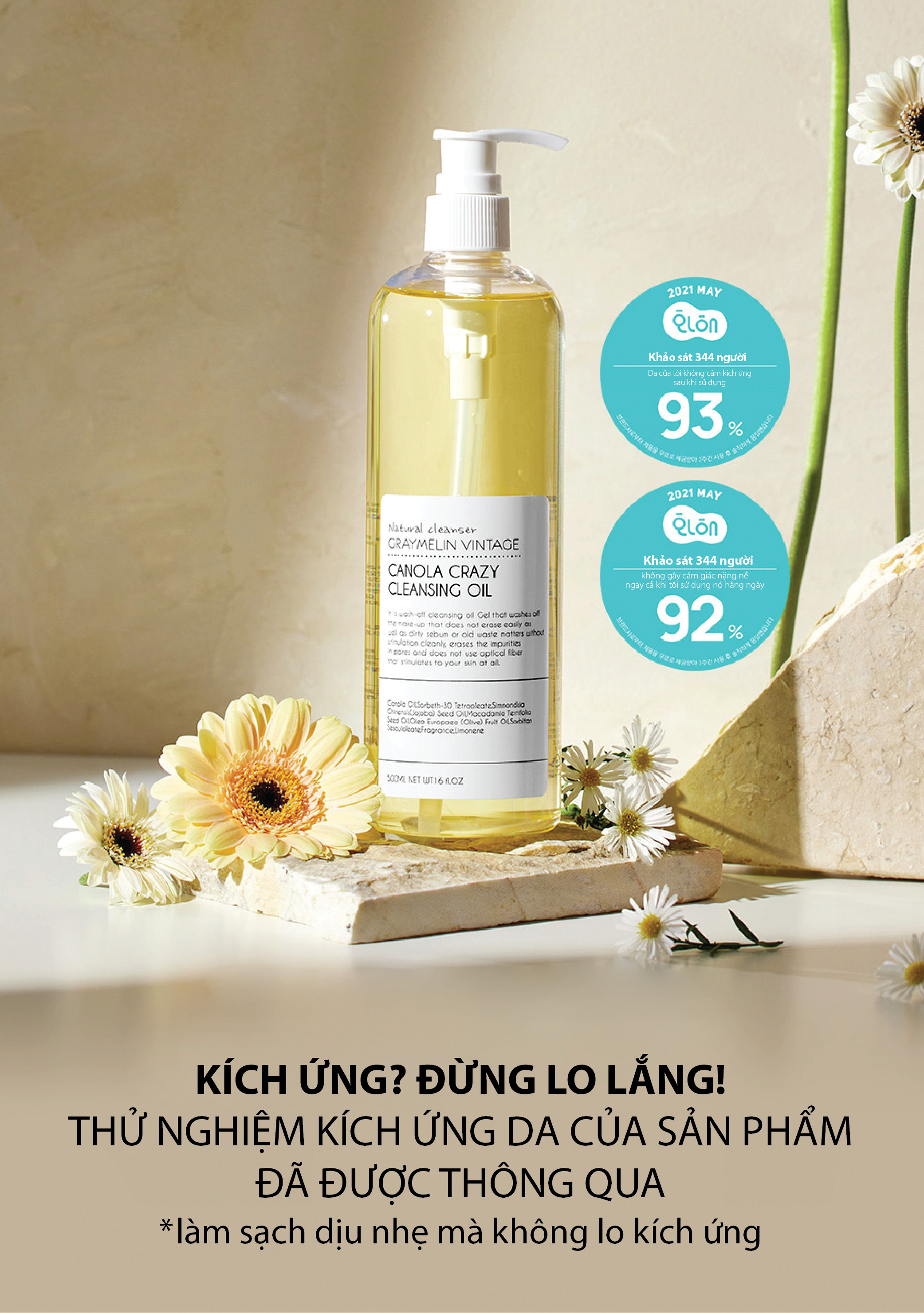 Dầu tẩy trang hoa cải Graymelin Vintage Canola Crazy Cleansing Oil