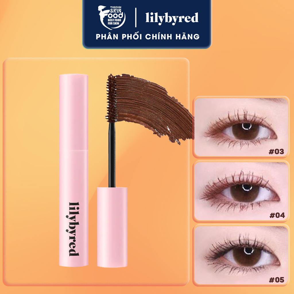 Mascara siêu mảnh, dài, chống trôi suốt 12 giờ Hàn Quốc Lilybyred am9 to pm9 Survival Colorcara