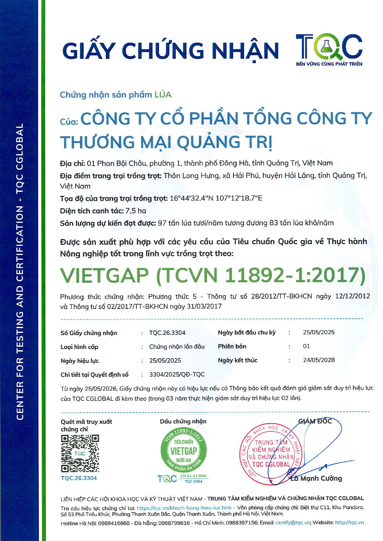 Gạo Quảng Trị VIETGAP) tốt cho NGƯỜI TIỂU ĐƯỜNG, GÚT, BÉO PHÌ TÚI 5 KG