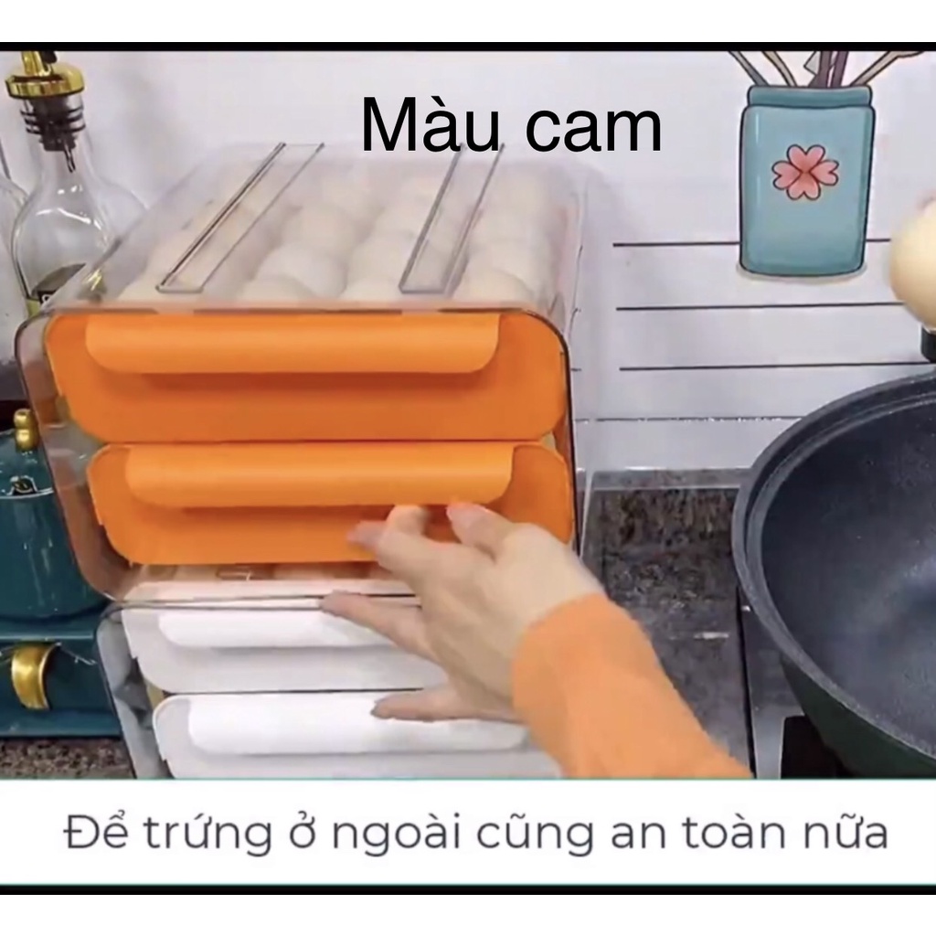 Khay Đựng Trứng Trong Tủ Lạnh 2 Tầng Vỏ Hộp Ngoài Được Làm Bằng Chất Liệu Nhựa PP Trong Suốt Siêu Bền - HÀN CHÍNH HÃNG MINIIN