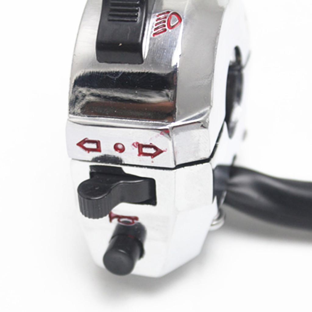Replacement Motorcycle 7/8'' 22mm Handlebar High/Low Beam Turn Signal Light Horn Swtich