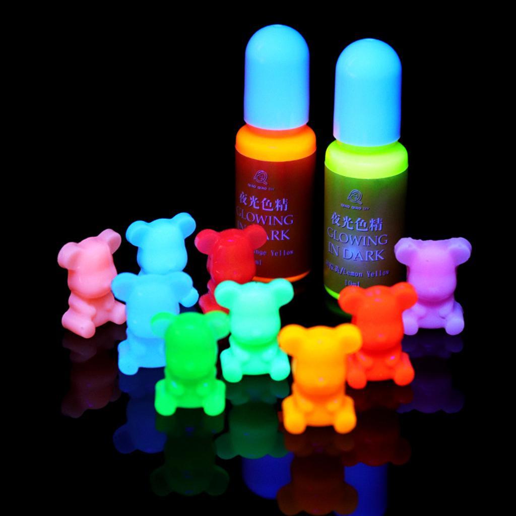 2-4pack Glow in dark pigments UV resin epoxy dye color concentrate Crystal White