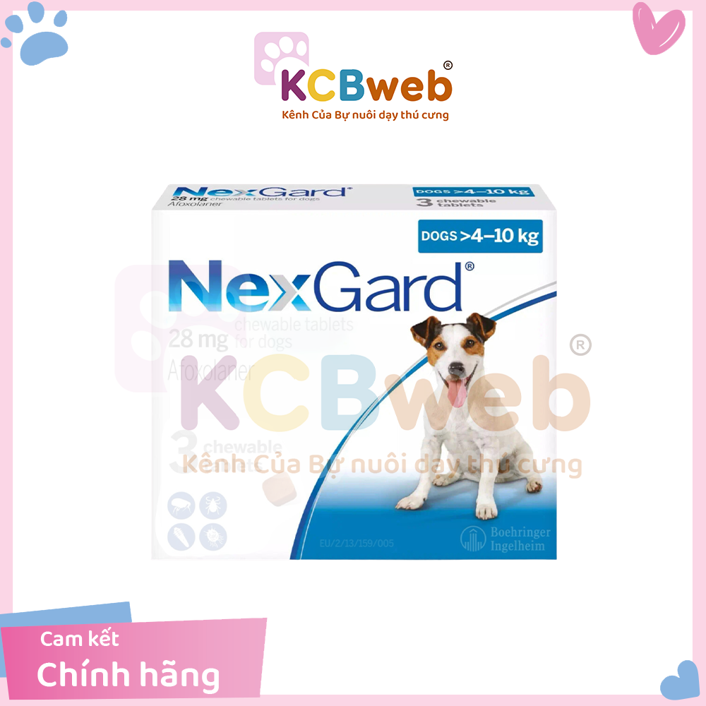 Viên NEXGARD ve, bọ nhảy, bọ chét cho thú cưng