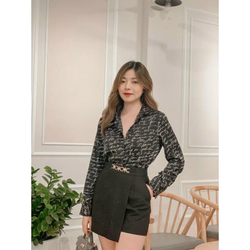 Quần giả váy đai xích hàng QC