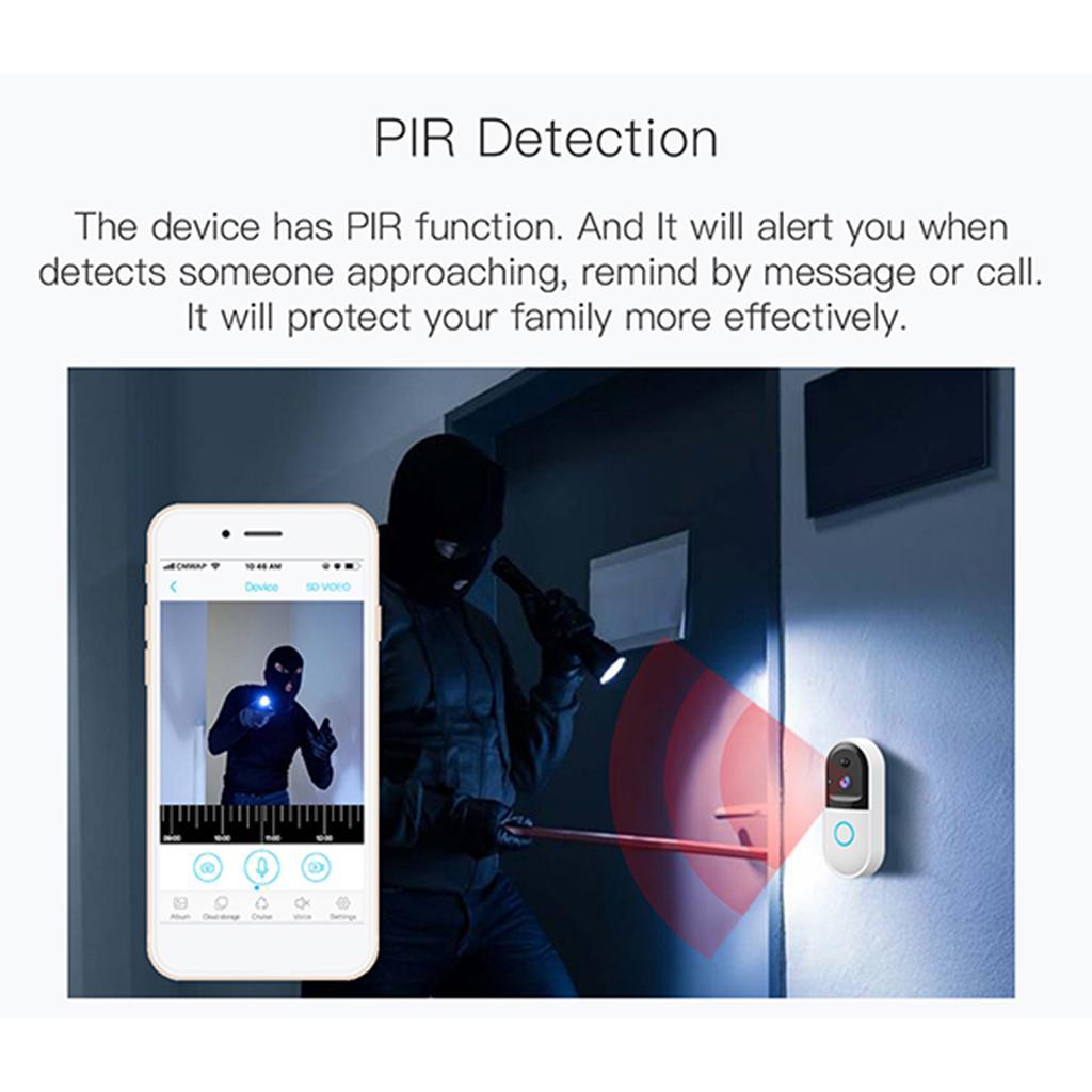 Smart Visual Doorbell Wireless 720P Recording Video Door Phone