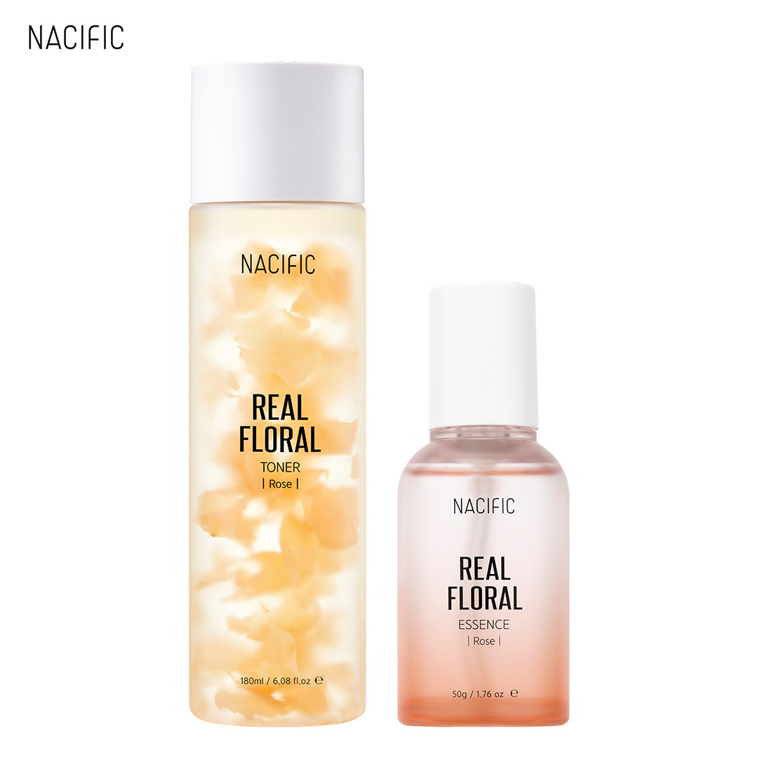 Bộ đôi làm mềm da NACIFIC Rose Essence 50ml + Rose Toner 180ml