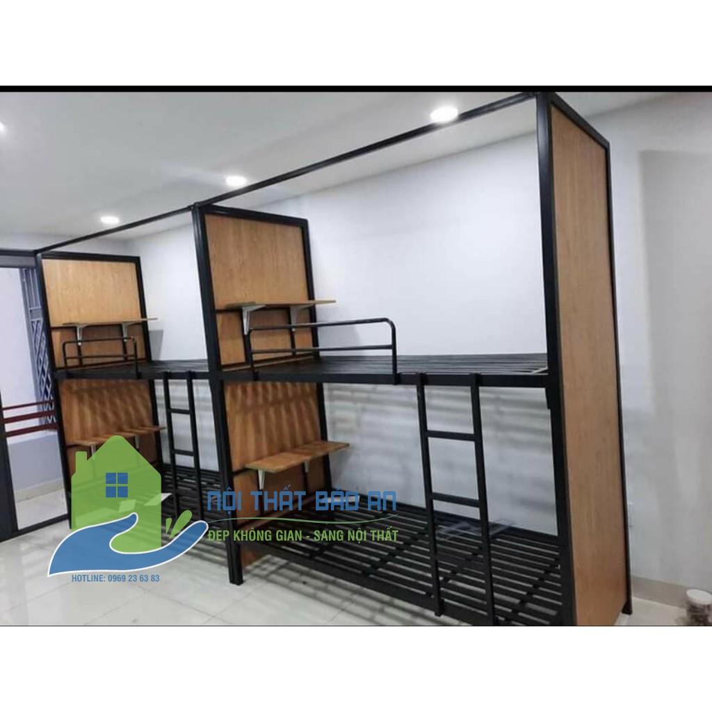 Giường sắt homestay ngang 1m dài 2m cao 2,35m nhiều màu