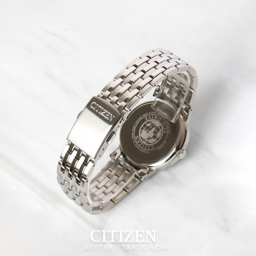 Đồng Hồ Nam Citizen Dây Thép Không Gỉ BM9010-59E - Mặt Đen (Sapphire)