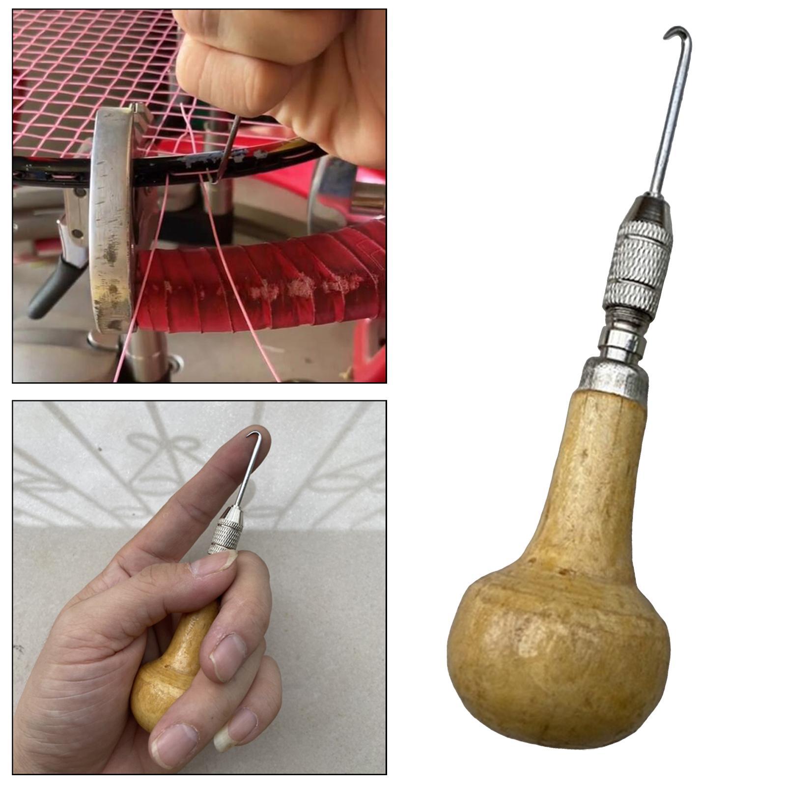 Durable Racket String Puller, Wood Handle Badminton Equipment for Tennis Accessories