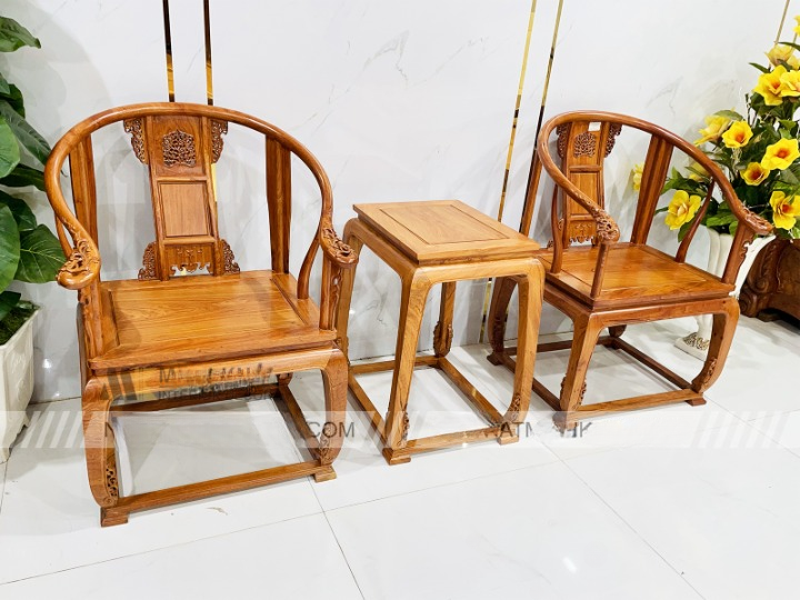 BÀN GHẾ MINH ĐẾ 3 MÓN GỖ HƯƠNG TA , Bộ  3 Món Trà Đạo Rất Sang trọng
