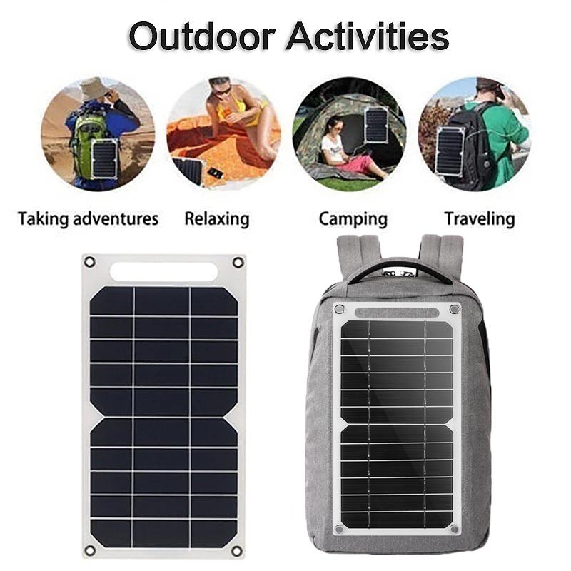 Bảng điều khiển năng lượng mặt trời di động 30W Tấm năng lượng mặt trời 5V với USB Sạc an toàn Ổn định Bộ sạc pin cho Power Bank Phone Cắm trại ngoài trời Màu sắc: 30W 300mmx145mm