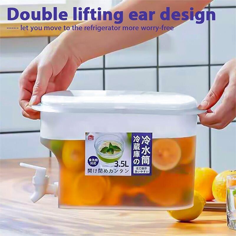 Bình đựng nước uống bằng nhựa có vòi để tủ lạnh dung tích 3,5l