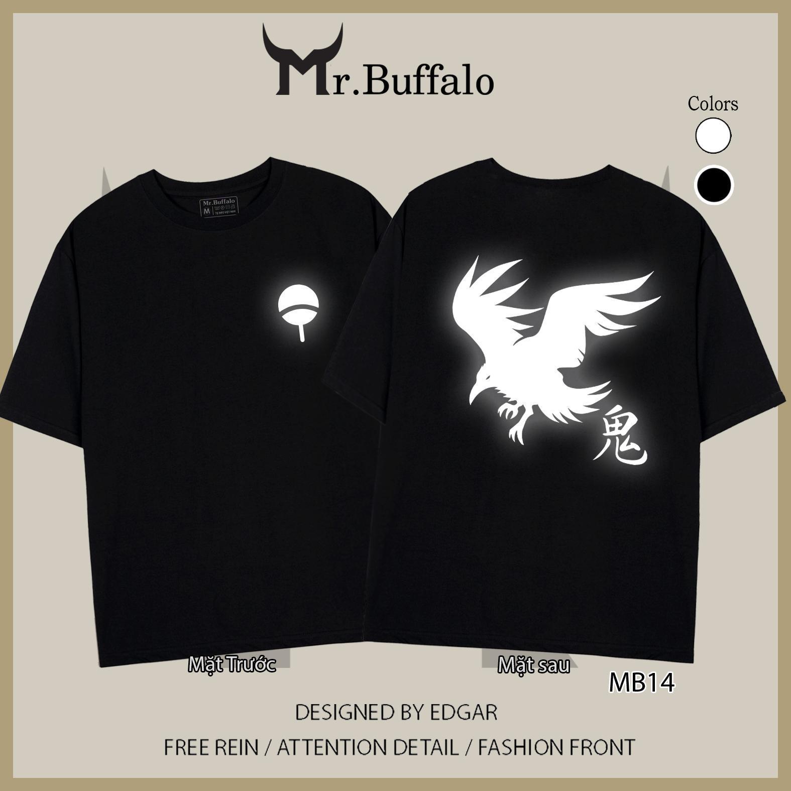 Áo Tay Lỡ Phản Quang Quạ Itachi Naruto Mr.Buffalo unisex form rộng có big size MB14